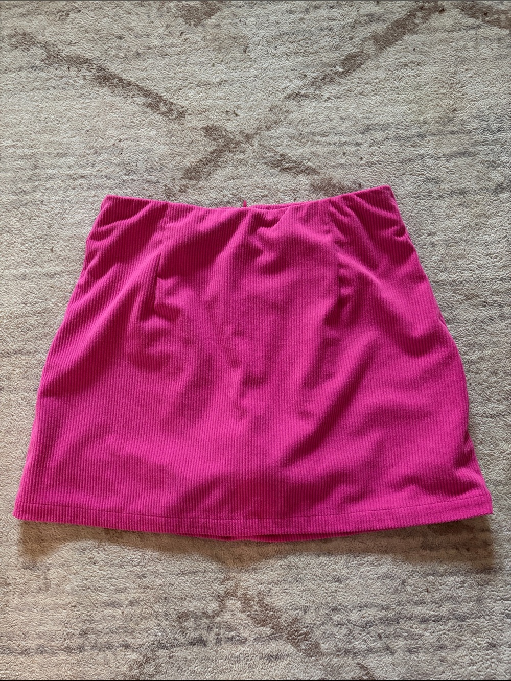 HALARA Hot Pink Ribbed Midi Skirt